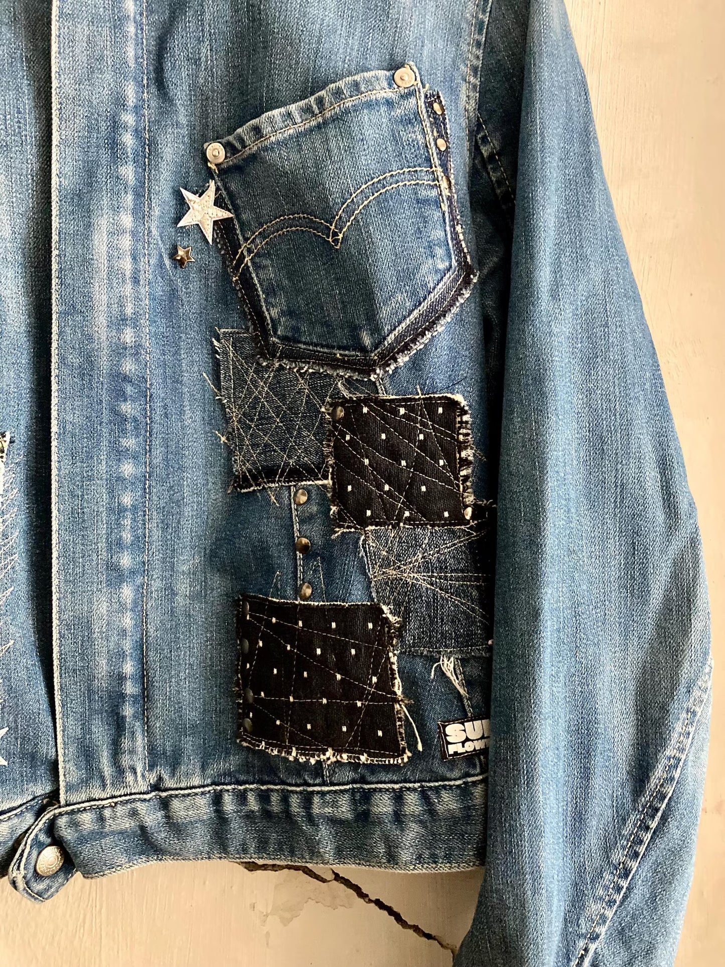 upcycled Levis denim jacket