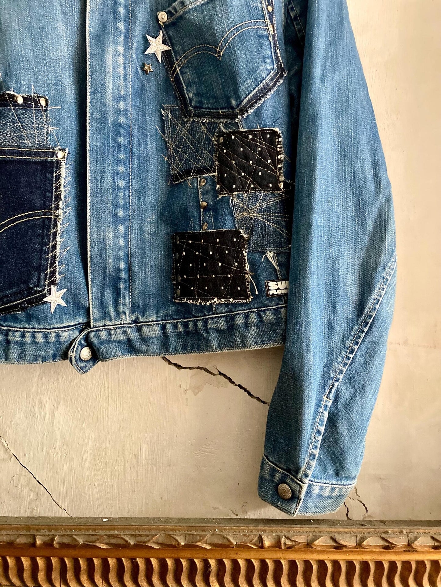 upcycled Levis denim jacket