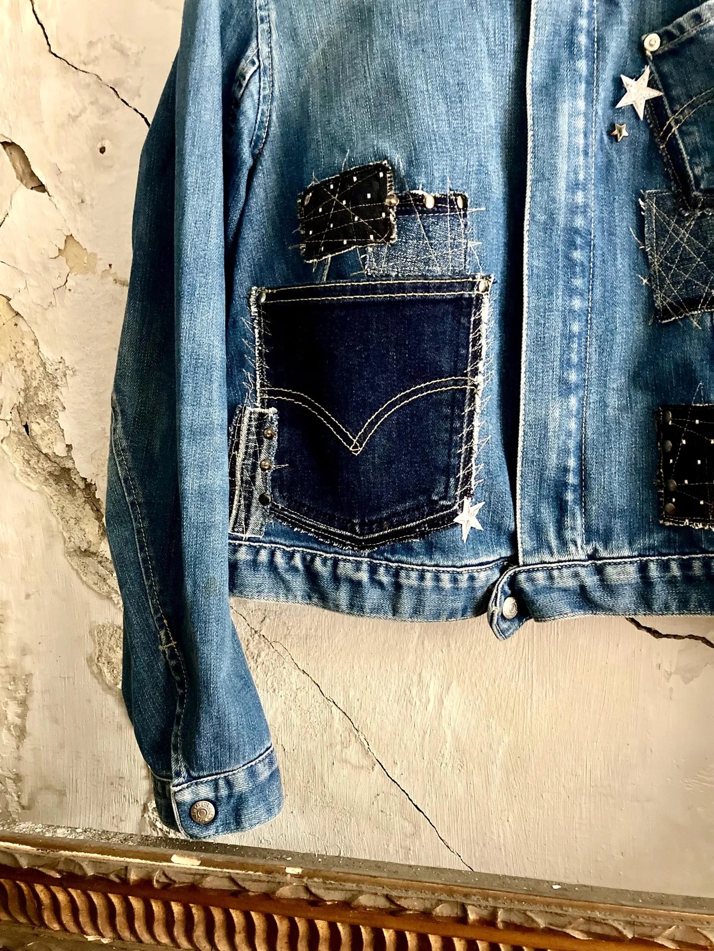 upcycled Levis denim jacket