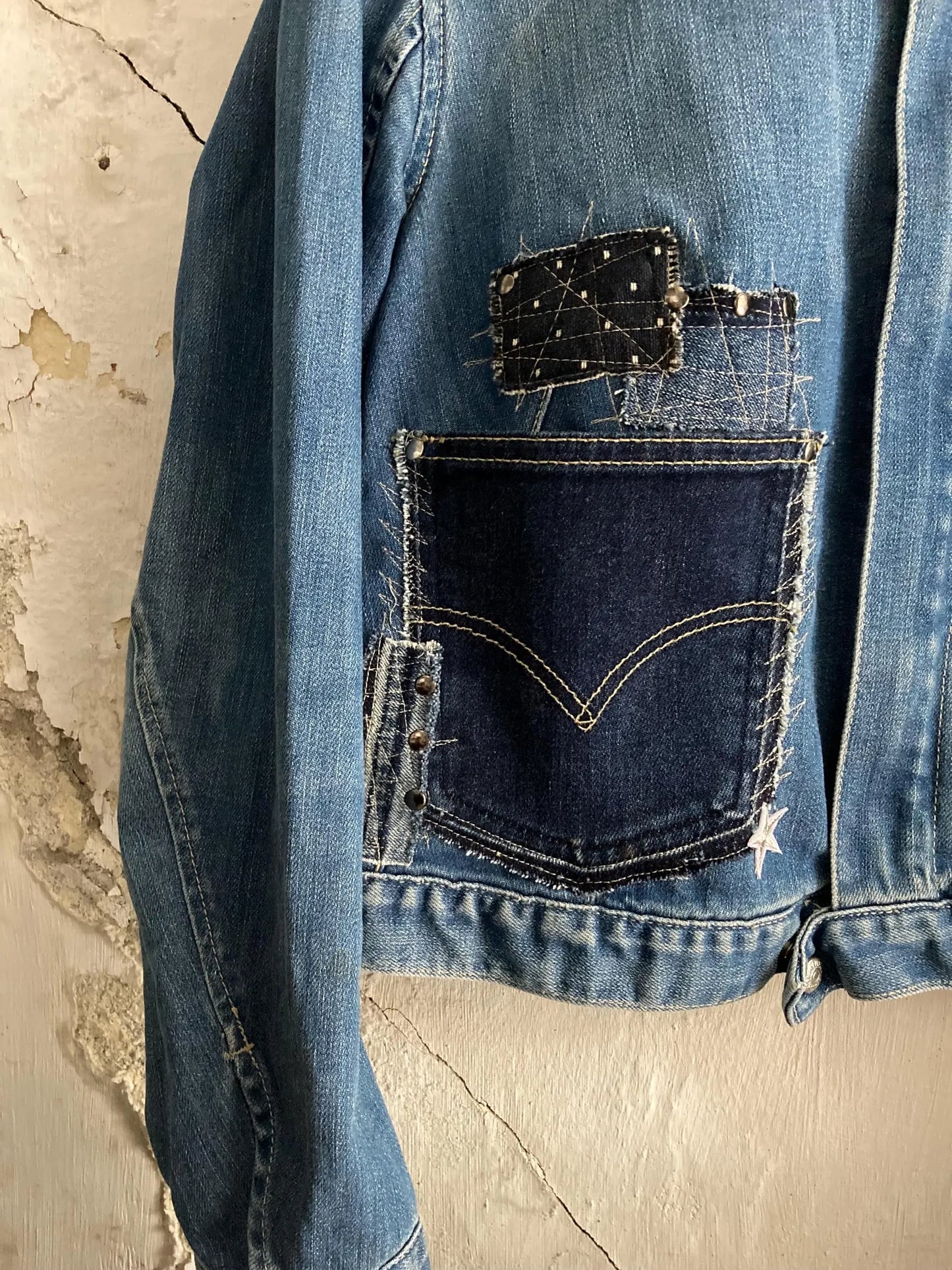 upcycled Levis denim jacket