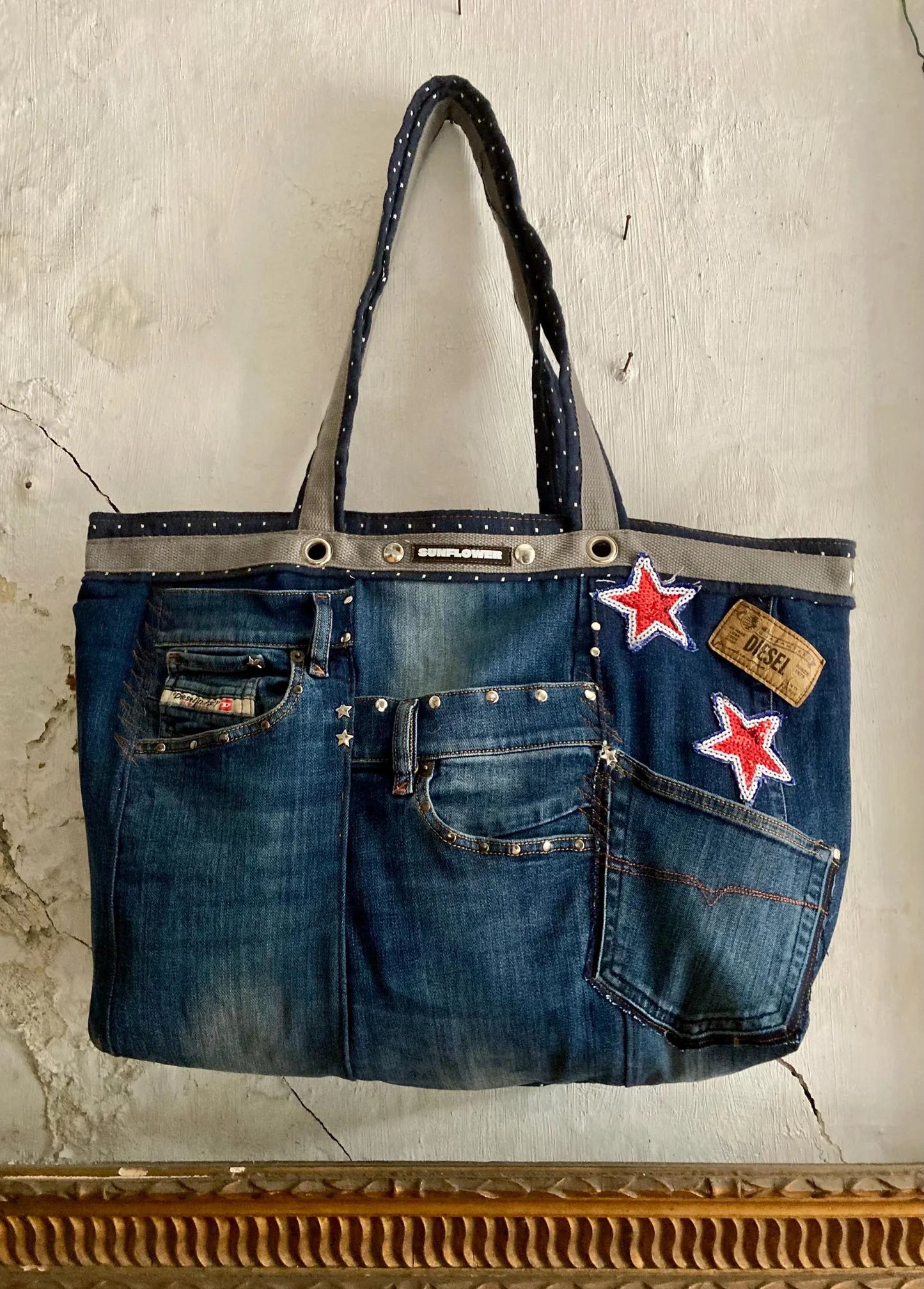 UPCYCLING DIESEL DENIM TOTE BAG