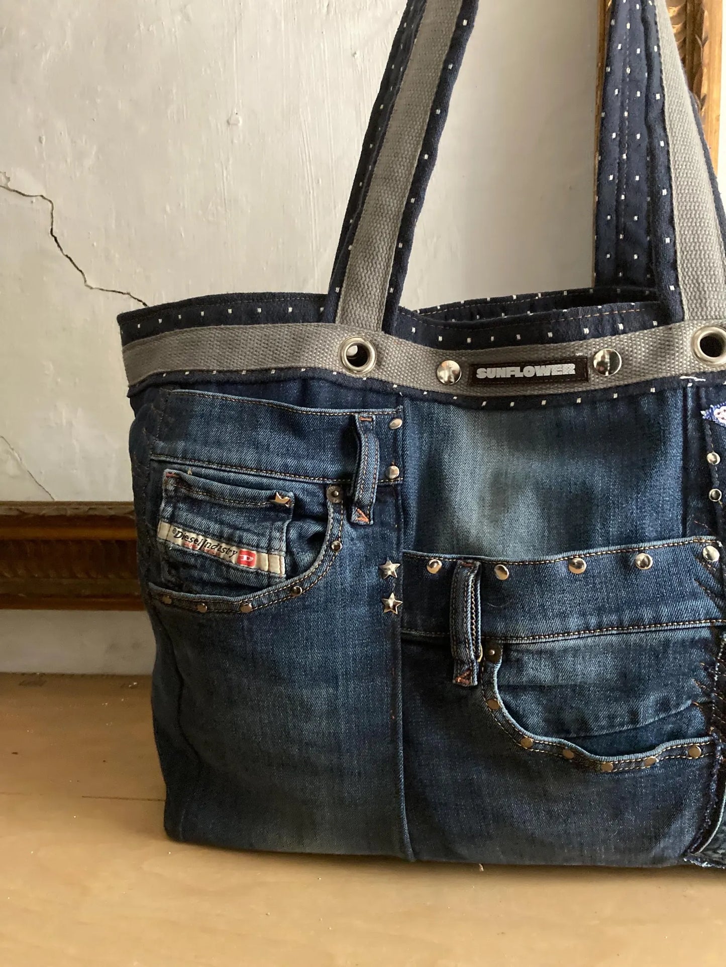 UPCYCLING DIESEL DENIM TOTE BAG