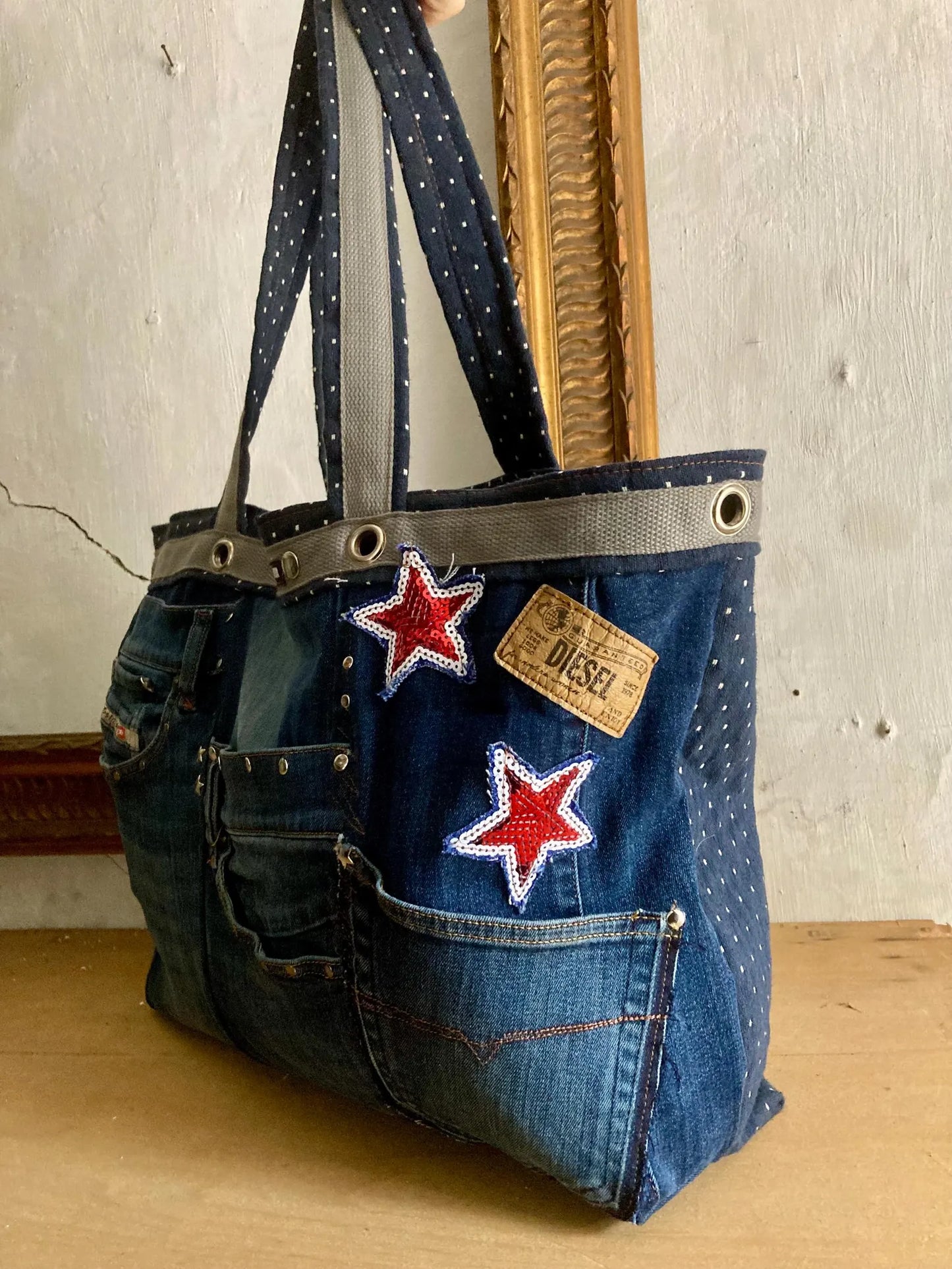 UPCYCLING DIESEL DENIM TOTE BAG